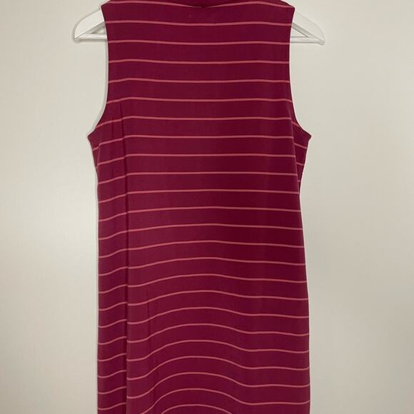 Garnet Hill size small striped turtleneck sleeveless dress - Picture 7 of 9